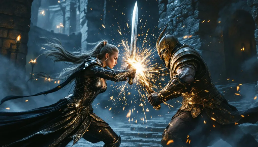 צפו בסצנה המדויקת שמציגה את ארוון נלחמת בהלמס דיפ במשך 3 שניות, ללא טעויות ועריכות.