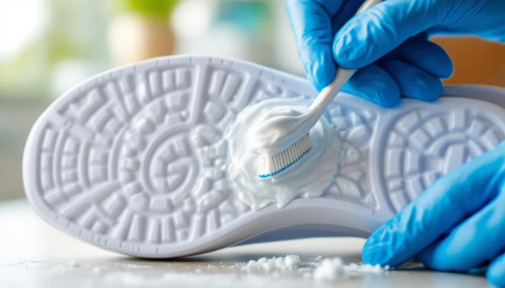 טריק פשוט עם משחת שיניים שמלבין סוליות נעליים במהירות וביעילות, בלי סבון או חומרים כימיים מזיקים.