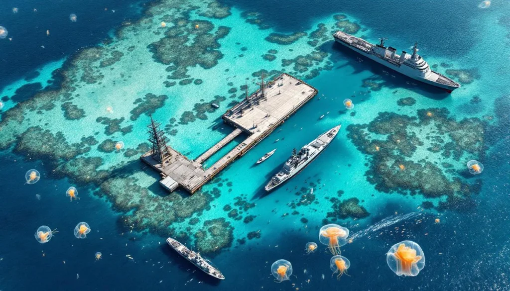 מומחה ימי חושף כיצד סין ממירה שוניות להאחזות צבאית בסביבה הימית, והשפעות האסטרטגיות באזור.